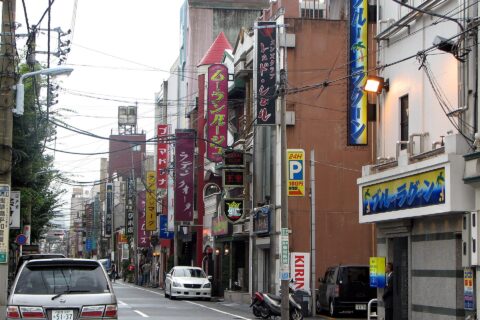 Modern day Yoshiwara (吉原), formerly a famous Akasen district (red-light district) in Tōkyō, Japan. Today, Yoshiwara roughly corresponds to Tokyo Taito-ku Senzoku 4 Chome (東京都台東千束４丁目, Tokyo Taito-ku Senzoku 4 Chome?).