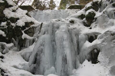 ​金剛山 もみじ谷 第６堰堤の氷瀑
