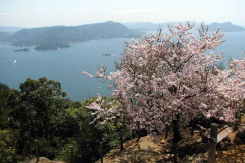 Mount Misen summit view, Miyajima Island, Hiroshima Prefecture, Japan