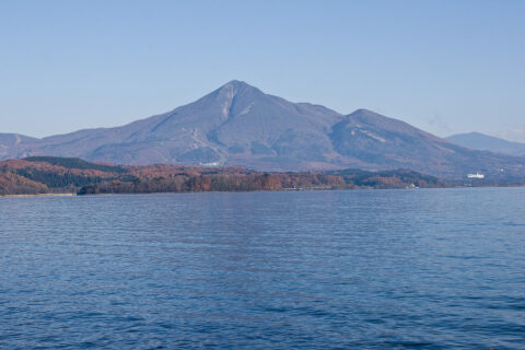 Mount Bandai as seen from Lake Inawashiro, Fukushima Pref., Japan