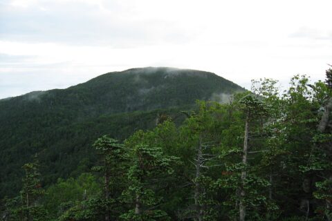 Mount Sanpo (Sanpo-zan) as seen from Mount Kobushi (Kobushi-ga-take) in the Okuchichibu Mountains, Japan