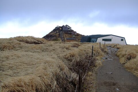 This is a photo of the shrine on the summit of Mt. Gassan in Yamagata Prefecture, Japan. I took this photo with a digital camera on 28th October 2006.