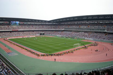 日産スタジアムで行われたTakeactionの試合。全日本スターズ対ワールドスターズ。