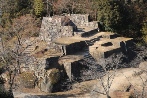 苗木城址の三ノ丸、岐阜県中津川市