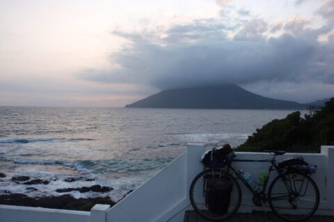 Mt. Kaimon from Nagasakibana in Ibusuki, Kagoshima pref Japan.