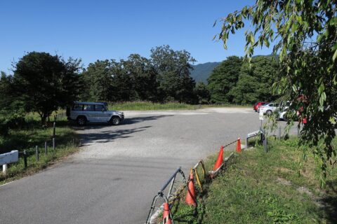 名胡桃城駐車場（般若郭跡）。