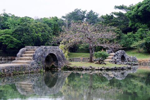識名園。所在地は沖縄県那覇市。ユネスコ世界文化遺産「琉球王国のグスク及び関連遺産群」の一部