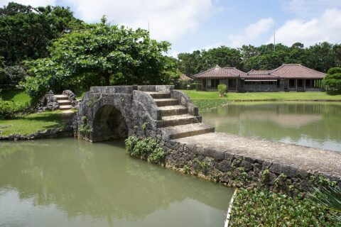 識名園。所在地は沖縄県那覇市。ユネスコ世界文化遺産「琉球王国のグスク及び関連遺産群」の一部