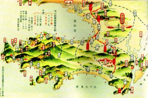 中山競馬・千葉県観光地図（2006年11月29日投稿者が撮影） ‐※photoshopによる可能性有