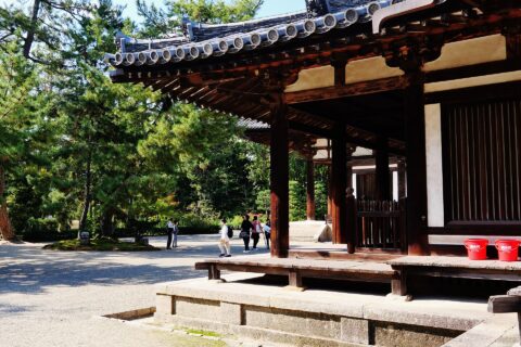 Toshodai-ji & Yakushi-ji: Inner Courtyard of the Toshodai Temple, Nara, Prefecture of Nara, Region of Kinki, Japan