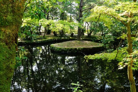 Toshodai-ji & Yakushi-ji: Pond of the Toshodai Temple, Nara, Prefecture of Nara, Region of Kinki, Japan