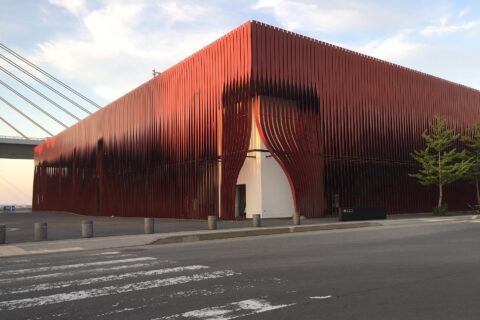 Nebuta Museum Wa Rasse as seen from the outside in May 2020