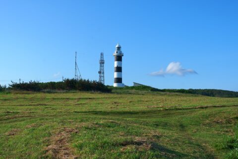 Nyudozaki Lighthouse in Oga City, Akita, Japan.