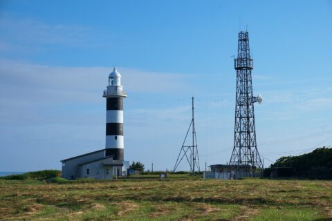Nyudozaki Lighthouse in Oga City, Akita, Japan.