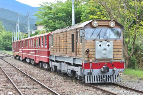 DD20形先頭の「きかんしゃトビー号」（2026年4月29日 川根両国駅）