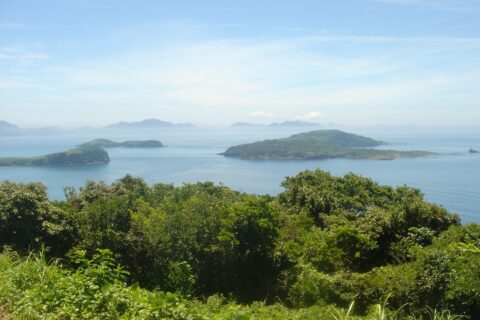 A picture of several of the Ojika Islands, taken from the main island near the Matubara park.