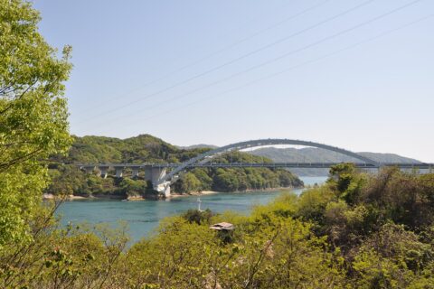 Omishima Bridge in Ehime prefecture, Japan