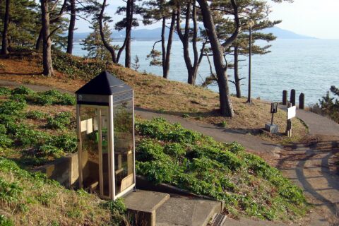 東尋坊に設置されている救いの電話2
