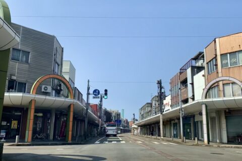 新発田市街（中央商店街，2020年3月）国道290号・新潟県道32号新発田停車場線