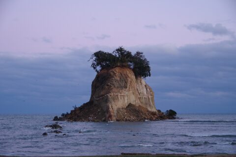 Mitsukejima in Suzu City, Ishikawa Prefecture was damaged by the 2024 Noto Peninsula Earthquake. Photographed on February 16, 2024.