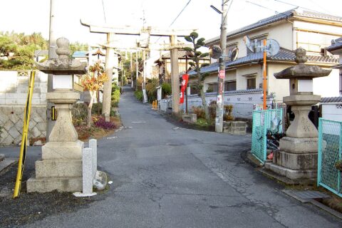 Sada shrine, Ichi no torii. Minami-Nakaburi, Hirakata-shi, Osaka Japan.
