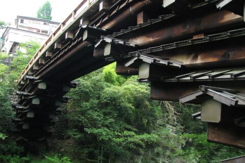 ​山梨県大月市猿橋町猿橋の猿橋。