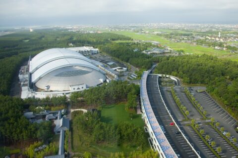 Overlooking Miyazaki Ocean Dome (SeaGaia)