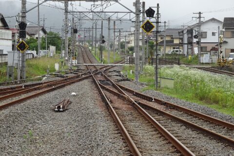 西武秩父駅3番線から横瀬駅方向を見る