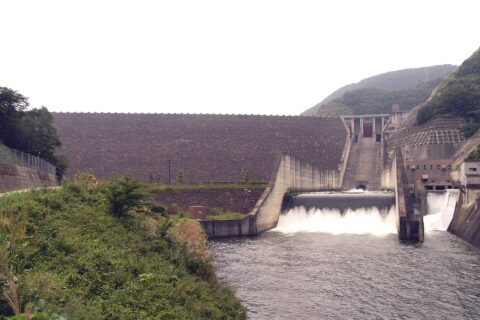 Shichigashuku Dam(Shiroishigawa river/Miyagi Pref./Japan)