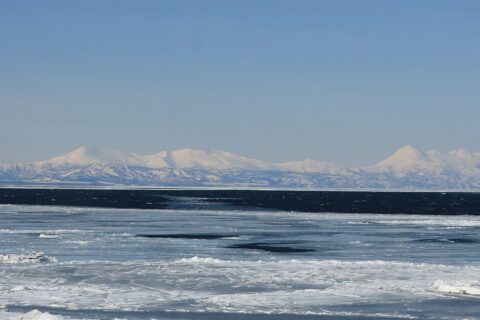 Shiretoko Mountains seen from SSE.