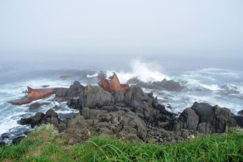 Stranding ship at Nossapu cape