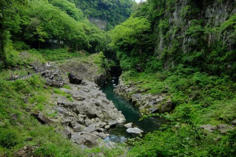 高千穂峡の遊歩道