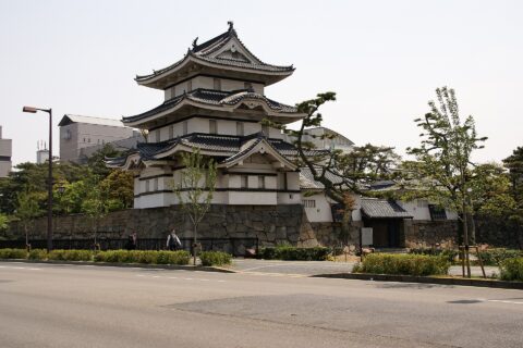 Takamatsu Castle (Tamamo park) in Takamatsu, Kagawa prefecture, Japan