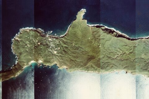 Takeshima Island Kagoshima Prefecture Aerial photograph.1977