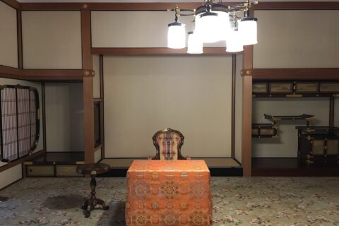 Emperor's throne in the Tamozawa Imperial Villa