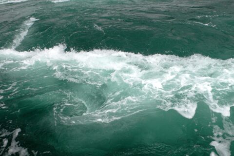 A whirlpool at the coast of Japan.