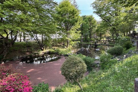 岩手県盛岡市内丸にある鶴ヶ池