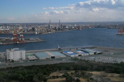 千葉ポートタワーから、市原市方向