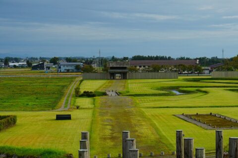 秋田県大仙市／仙北郡美郷町 払田柵跡にて