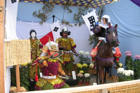 chrisanthemum dolls made by amateur volunteers ひらかた大菊人形