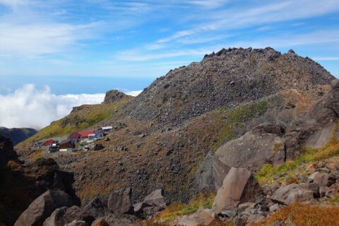 七高山から新山の眺め