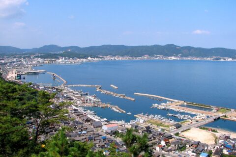 倉敷市児島 鷲羽山 山頂より 大畠漁港 児島湾海岸 ＠