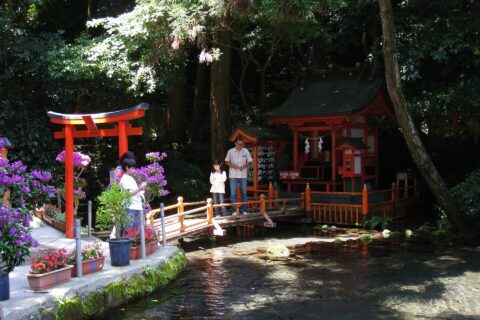 唐船峡京田湧水。指宿市。