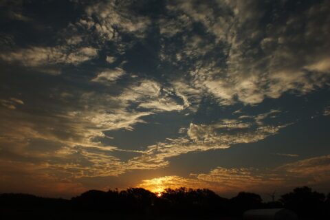 大山町の夕日