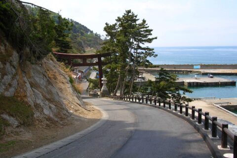 金華山鳥居と船着場Kinka-san Torii