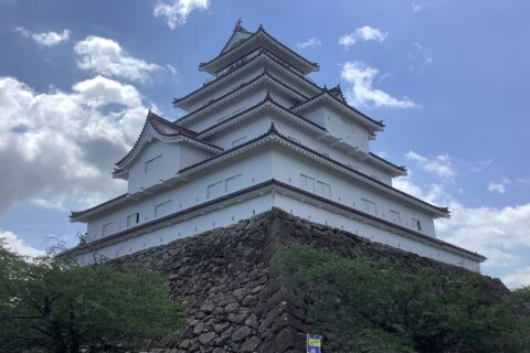 Wakamatsu Castle (Tsurugajo) in Aizuwakamatsu City, Fukushima Prefecture, Japan