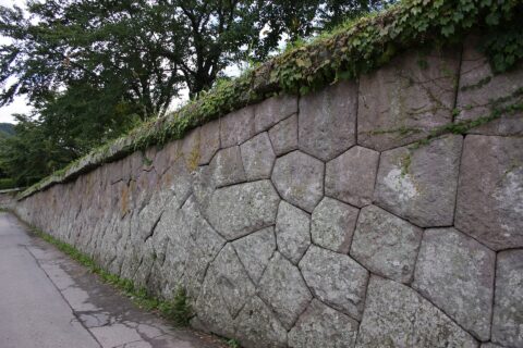 龍岡城の亀甲積みの石垣