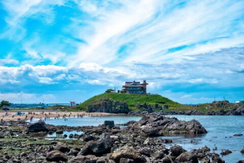 蕪島の遠景