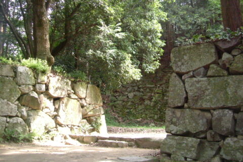 安土城黒金門跡。滋賀県蒲生郡安土町