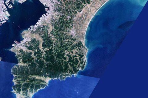Boso Peninsula in Chiba Prefecture, Japan.